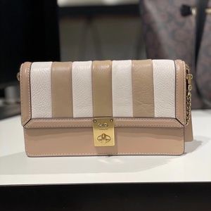 NWT Coach hutton clutch colorblock quilting Leather Crossbody Handbag